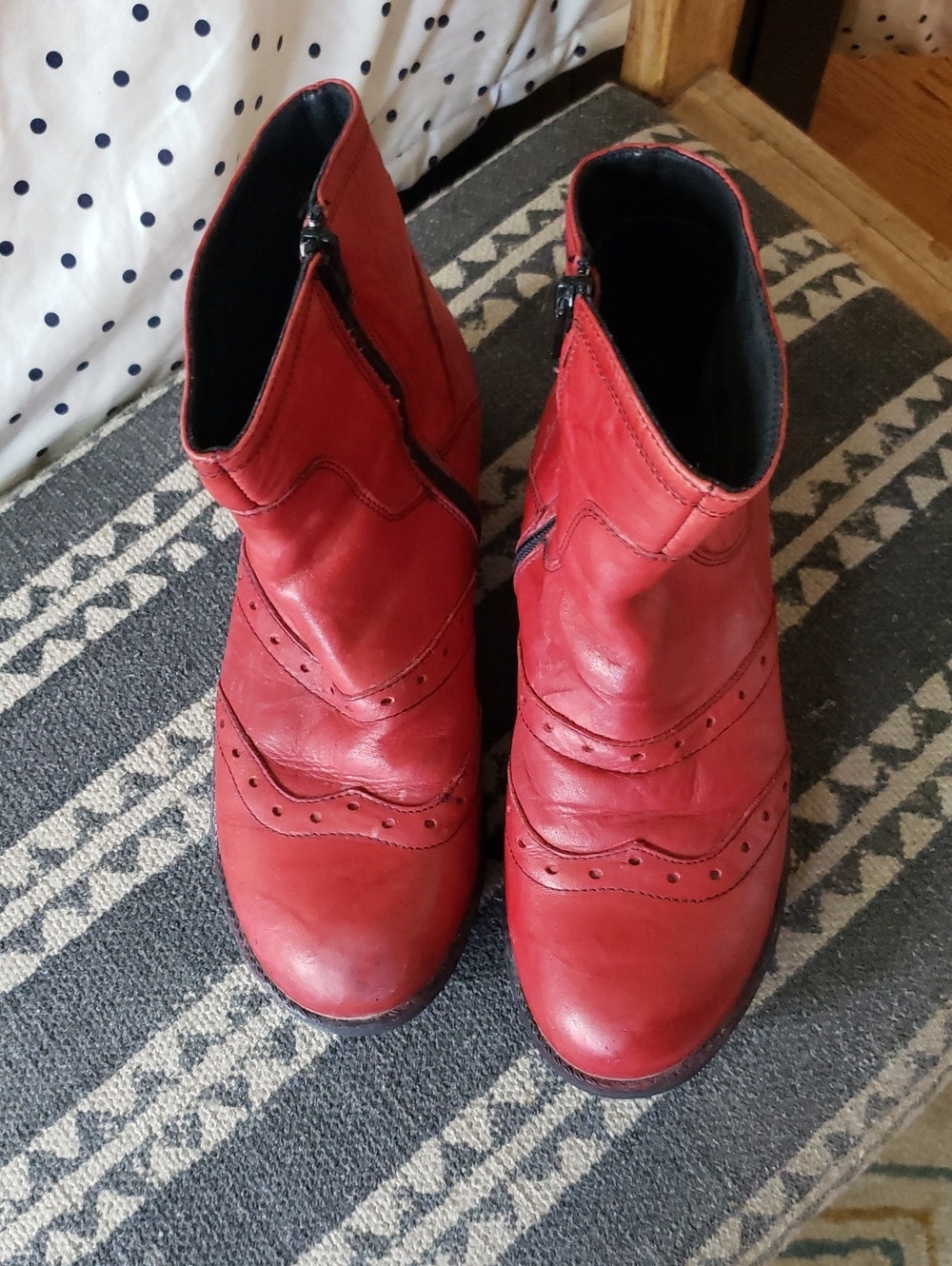 Elegant Red Ankle Booties
